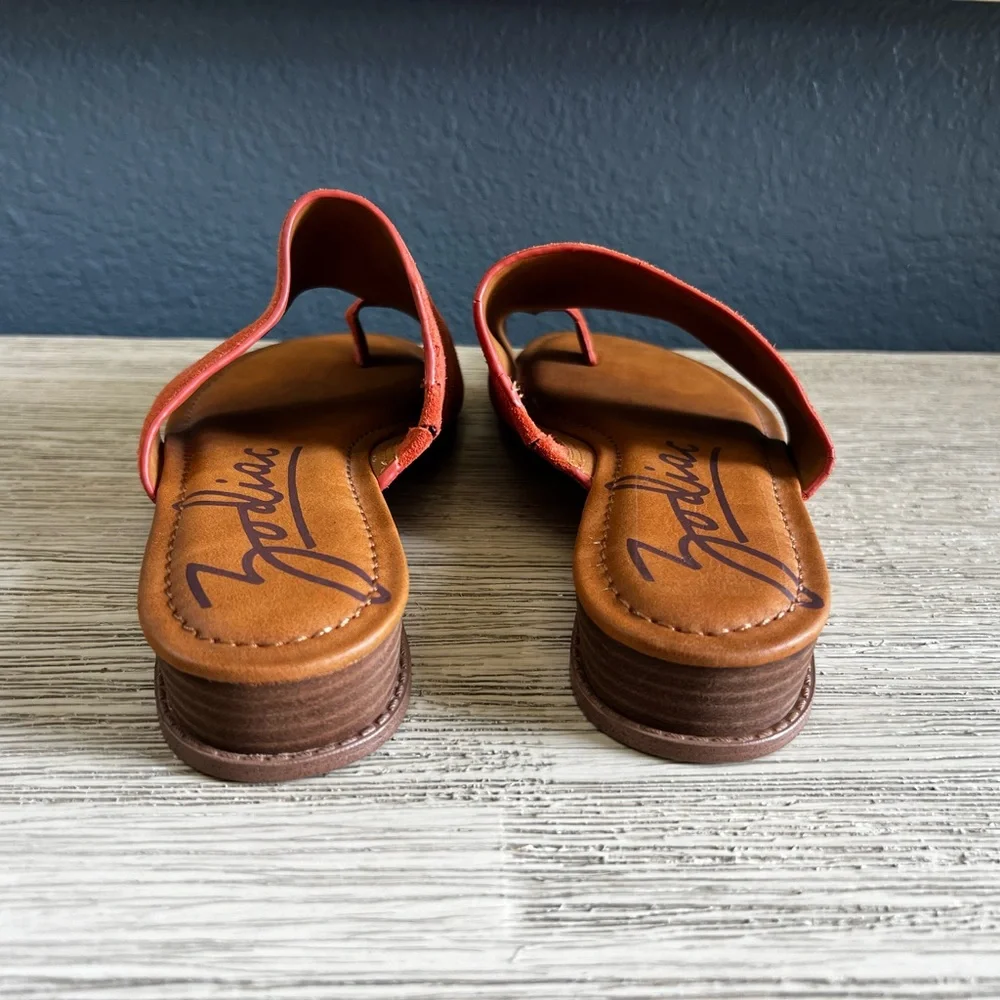 🆕 Zodiac Giada Vibrant Dark Orange and Rich Brown Sandals